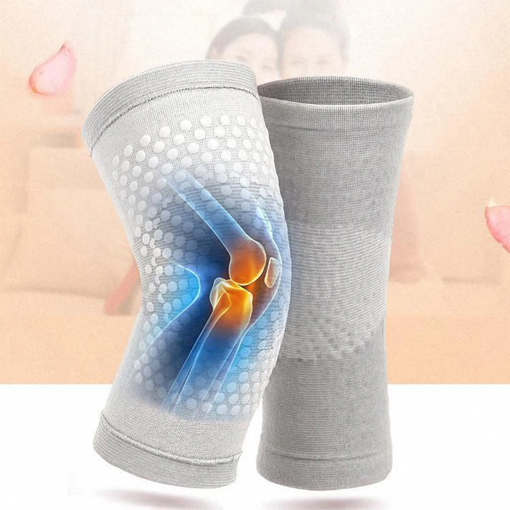 1 пара точечная матрица Самонагревающиеся наколенники поддерживающие