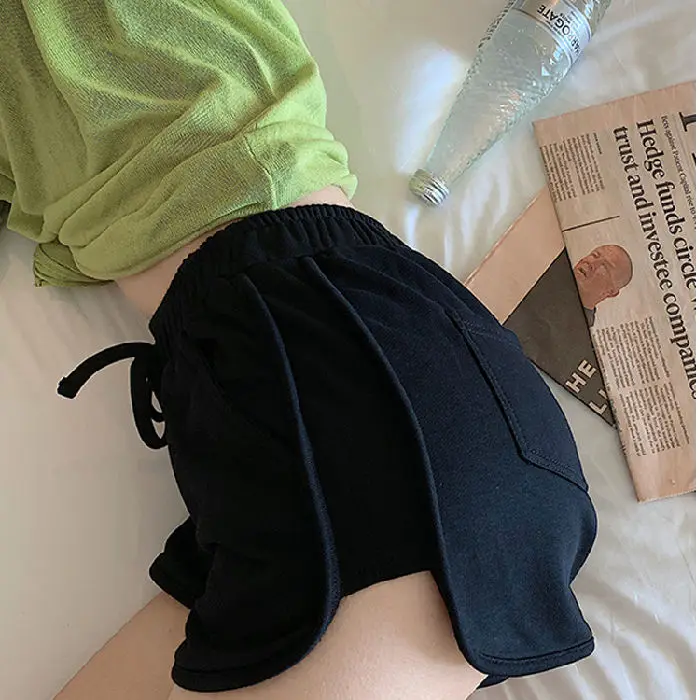 

Sports shorts women's spring and summer Korean new large size loose thin versatile high waist casual A-line hot pants