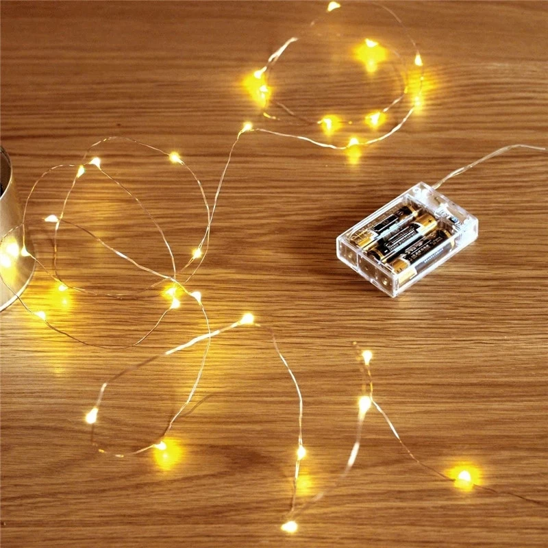 

Led String Lights Mini Battery Powered Copper Wire Fairy Lights for Bedroom Christmas Parties Wedding Centerpiece Decoration