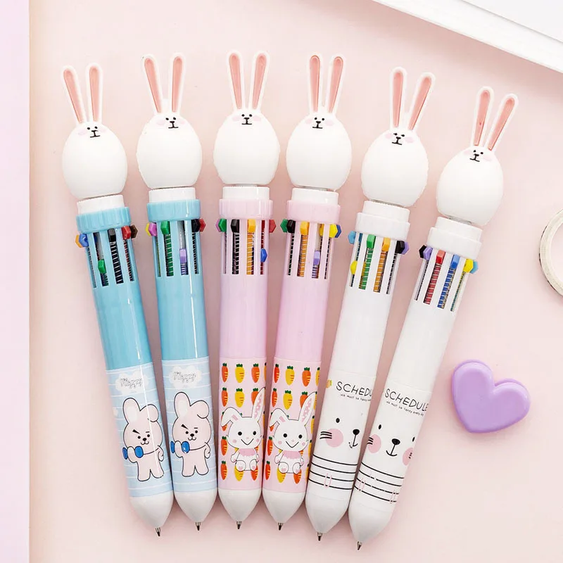 1 шт. Kawaii Rabbit 10 цветов шариковые ручки stylo пенообразование продвижение подарок для