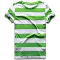 green white orange striped rainbow striped t shirt for women summer round short sleeve tees for women casual summer cool