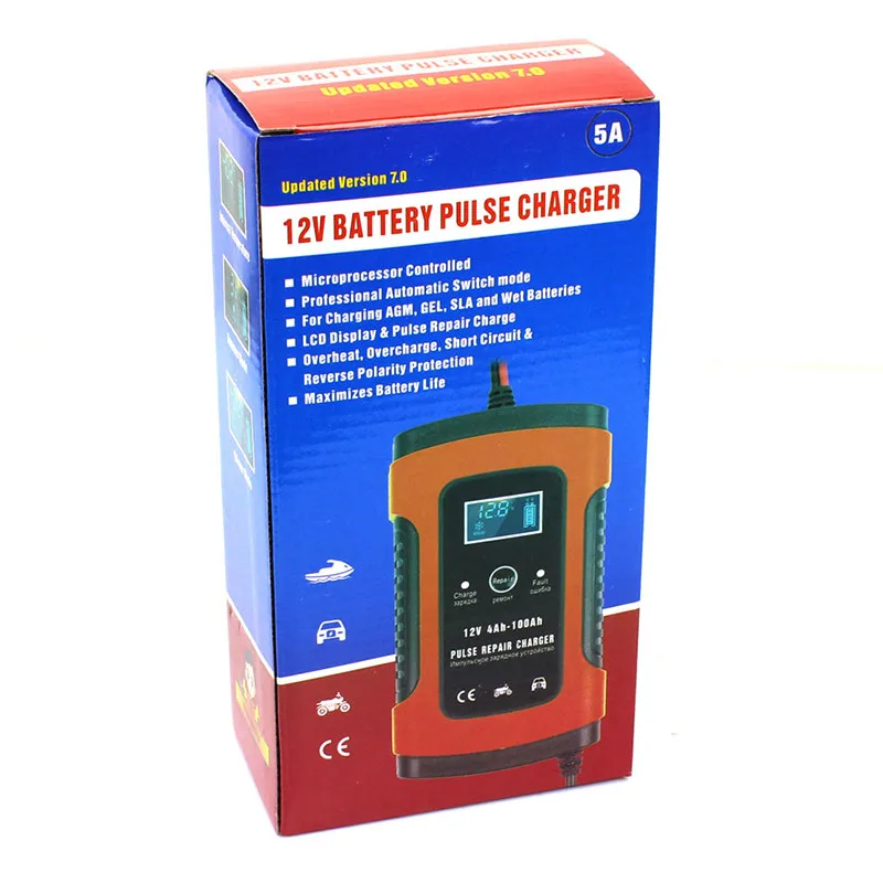 Интеллектуальное зарядное устройство для мотоцикла 12V6A свинцово кислотные