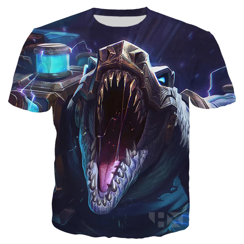 Игры Лига Легенд Футболка Мужская/женская одежда 3D принт герой кожи футболки