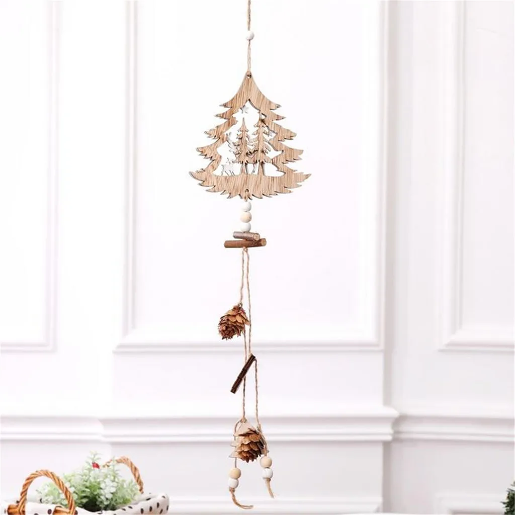 Новый веселый рождественский деревянный орнамент в виде пентаграммы Звездное