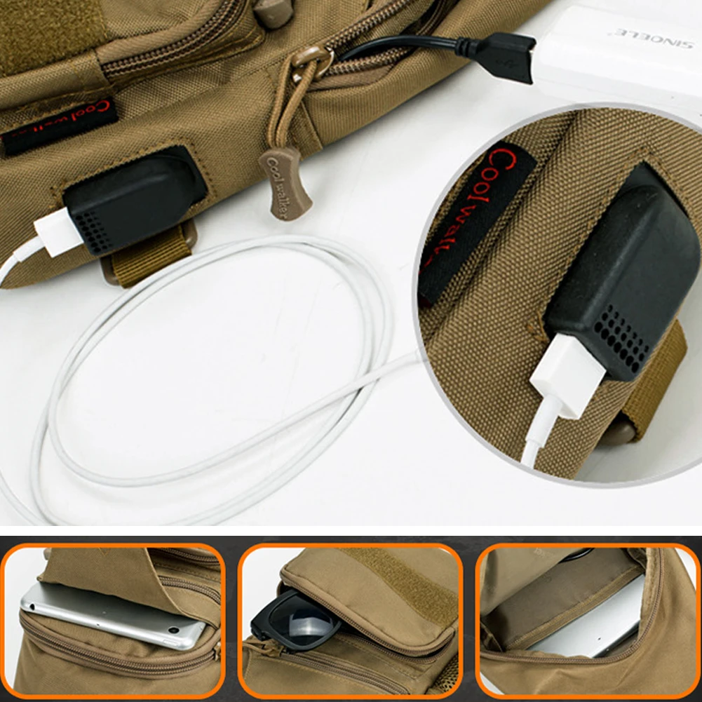 Нагрудный пакет мужская повседневная сумка через плечо usb зарядка нагрудная Сумка водонепроницаемая сумка путешественника сумка мужская