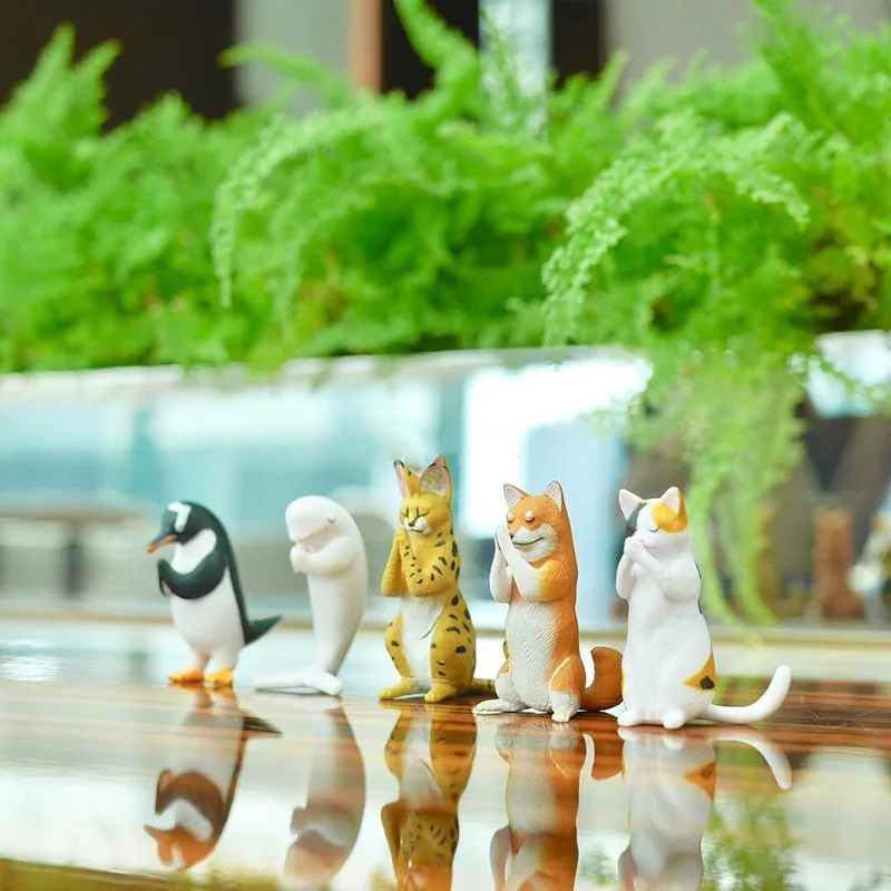 Японский капсула игрушка забавные животные вырезать Косплей shiba «Лисья Секретная служба»(Inu японский миткаль Кот выдра пингвина белого кита гассе для молитвы Gashapon фигурка