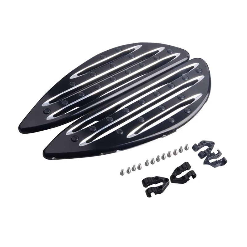 Подножка водителя мотоцикла для ног, подножка водителя для Harley Touring Softail Dyna Street Road Glide FLH FLST - Цвет: Front Floorboard