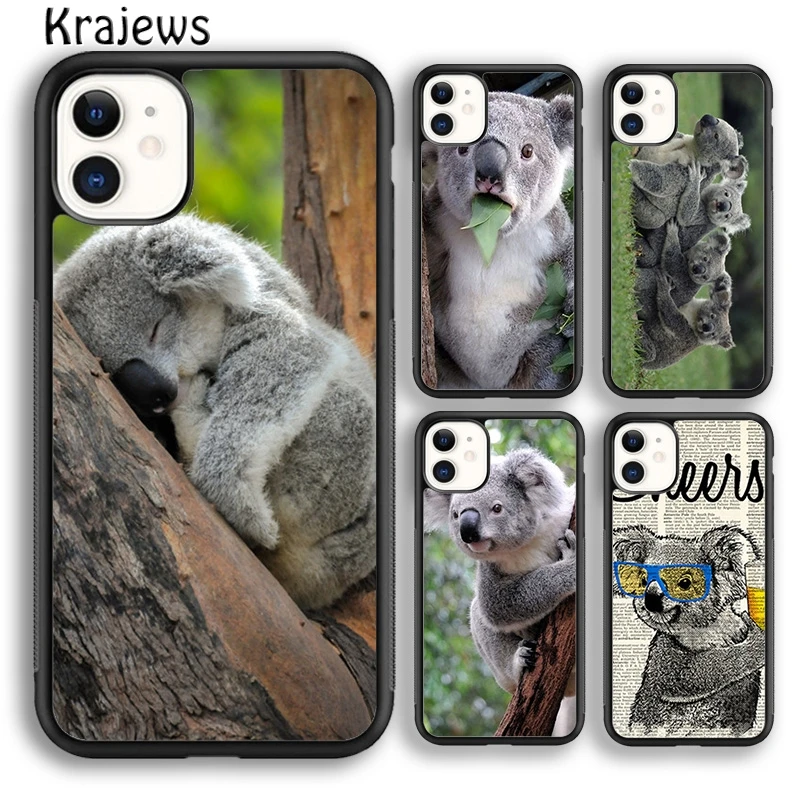 Мягкий чехол для телефона krajew Koala с животными для iPhone 14 5s 6s 7 8 plus X XR XS 11 12 13 pro max Samsung Galaxy S21 S22 ultra