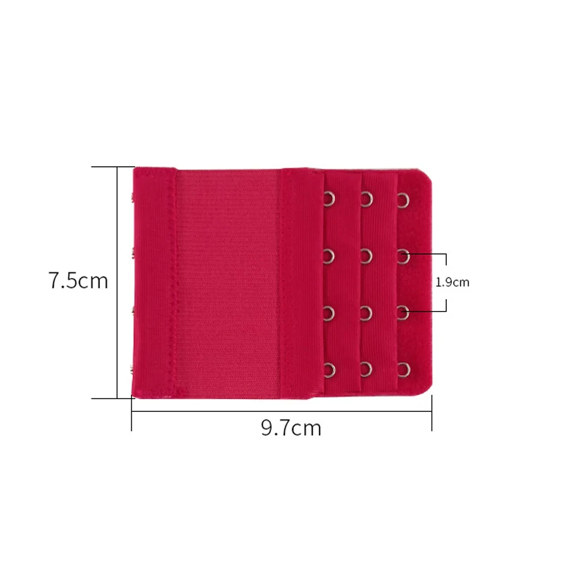 wine red 1 шт., 4 крючка, удлинитель для бюстгальтера для женщин, эластичный удлинитель для бюстгальтера, ремень с зажимом, расширитель, Регулируемая пряжка для ремня, нижнее белье - Цвет: wine red