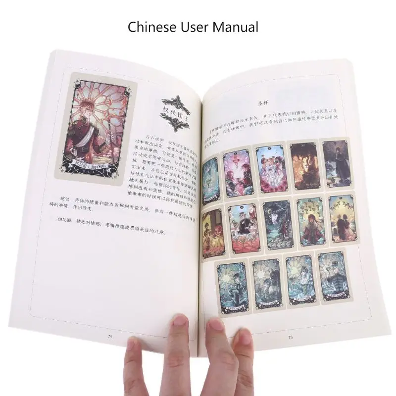 

Mystical Manga Tarot Family Board Game Divination with Cards Bag and Guidebook G99D