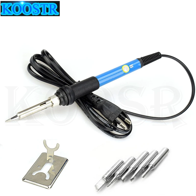 Portable Soldering Iron Kit 110V/220V 60W Electronics Welding Iron Tools Set with Adjustable Temperature Function - Цвет: B