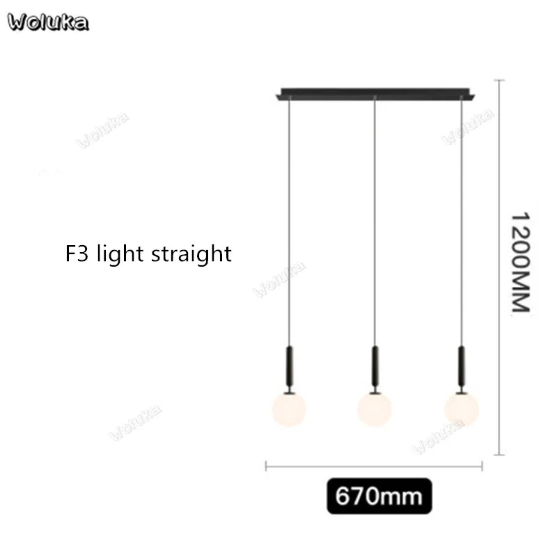 Медные ресторанные люстры три нордические лампы обеденный стол бар столовая