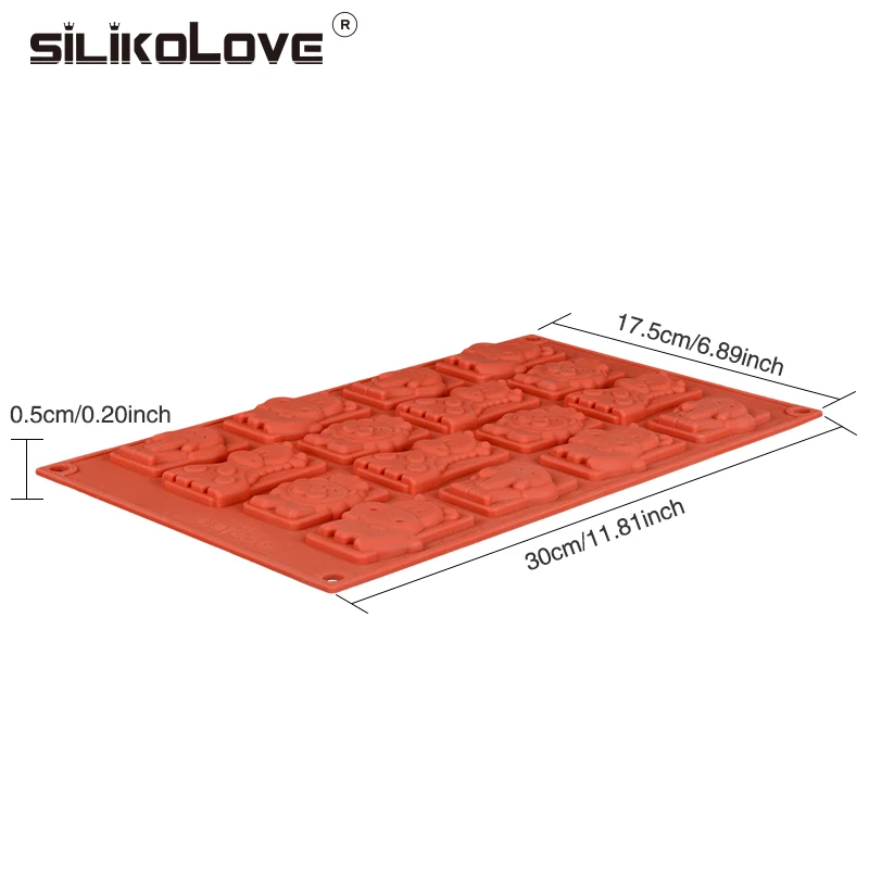 SILIKOLOVE 16 полости лошадь слон лев силиконовая форма для украшения торта Шоколадный Бар плесень
