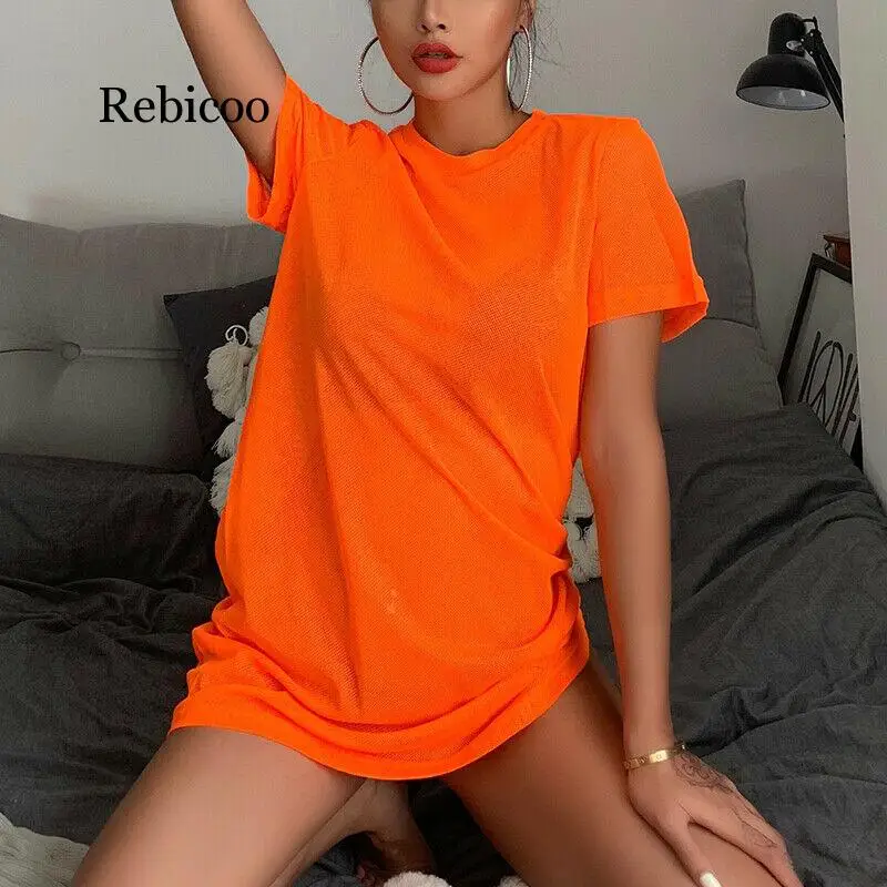 Национальных фондовых Экран короткий рукав с точки зрения Для женщин неоновый