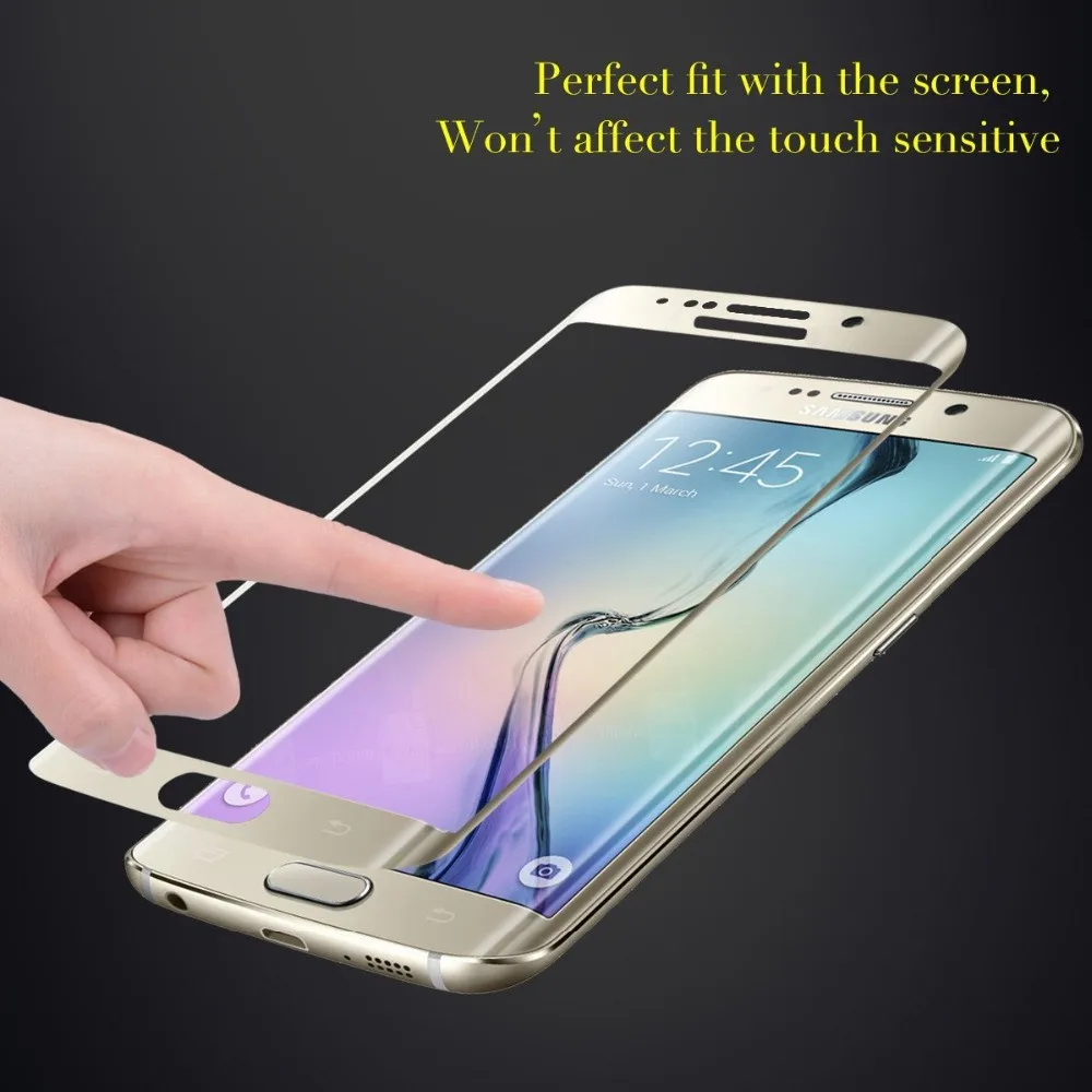 Оптовая продажа для Samsung Galaxy S6 Edge G9250 3D полное покрытие изогнутое Закаленное