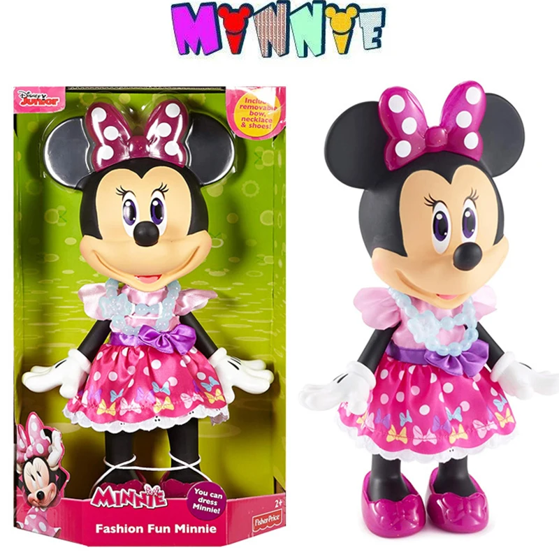 Disney натуральная Минни фигурку Модель Коллекция украшений аниме плюшевая кукла