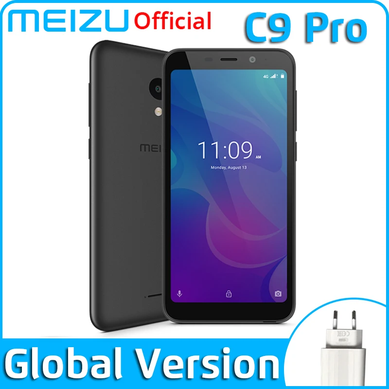 Meizu C9 Pro, 3 ГБ, 32 ГБ, глобальная версия, мобильный телефон, четырехъядерный, 5,45 дюймов, 1440X720 P, фронтальная, 13 МП, задняя, 13 МП, аккумулятор 3000 мАч