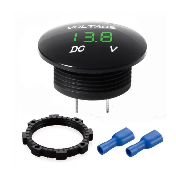 DC 12V 24V Автомобиль Мотоцикл Водонепроницаемый светодиодный Панель цифровой Напряжение метр Дисплей