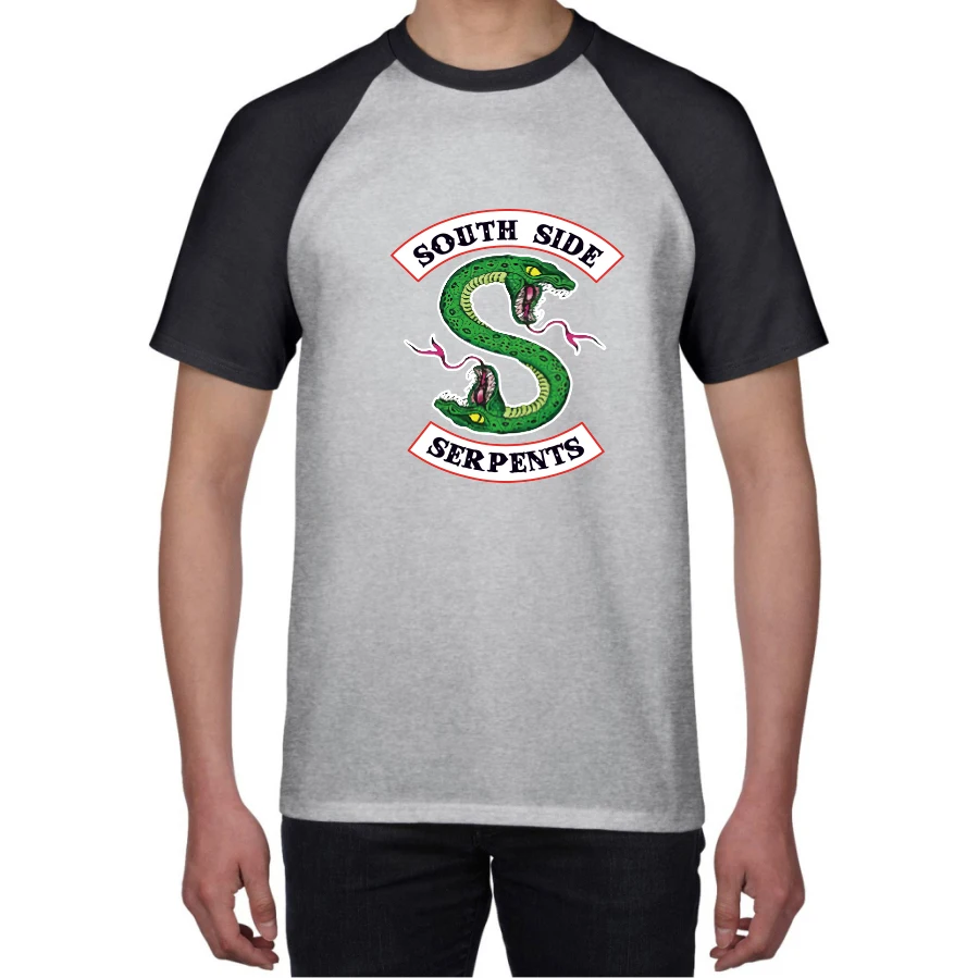 Футболка мужская летняя с коротким рукавом рубашка принтом Змея рок-хоп хипстер