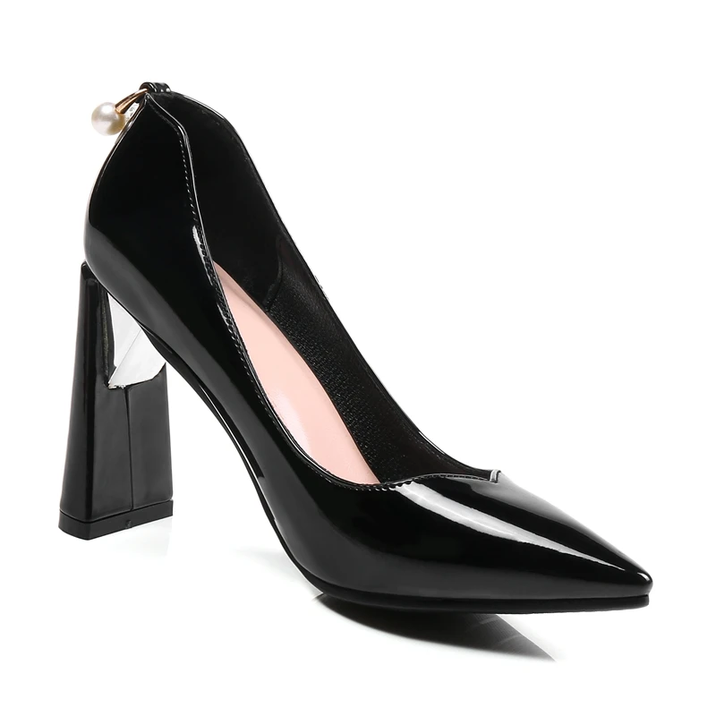 

ENMAYER Big Size 34-45 2020 New Fashion high heels women pumps thin heel classic Pumps shoes Women PU Fashion Party Shoes CR155