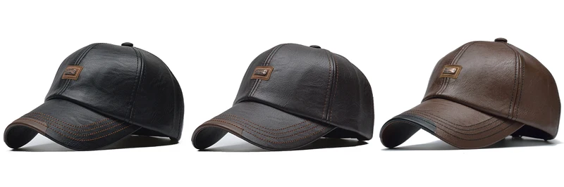 [NORTHWOOD] Марка Осень Зима Кожаная Бейсболка Мужчины Женщины Gorras Planas Snapback Hat Bone Masculino PU Кожаная Шапка Дальнобойщика