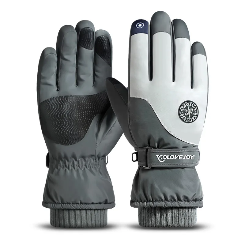 

1 пара новые модные мужские женские зимние теплые перчатки детские лыжные ветрозащитные водонепроницаемые утепленные варежки теплые перча...