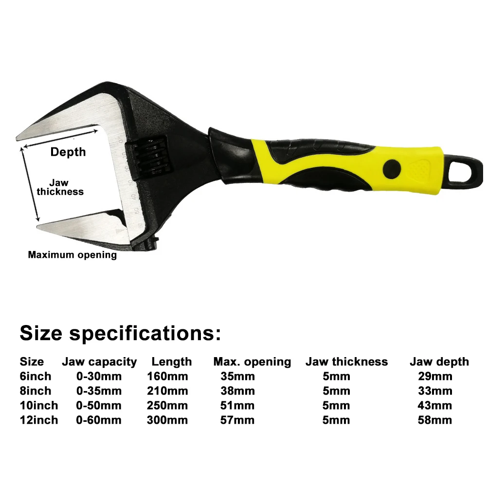 Гибкий гаечный ключ для ванной 0-60 мм Многофункциональный мягкий ручной