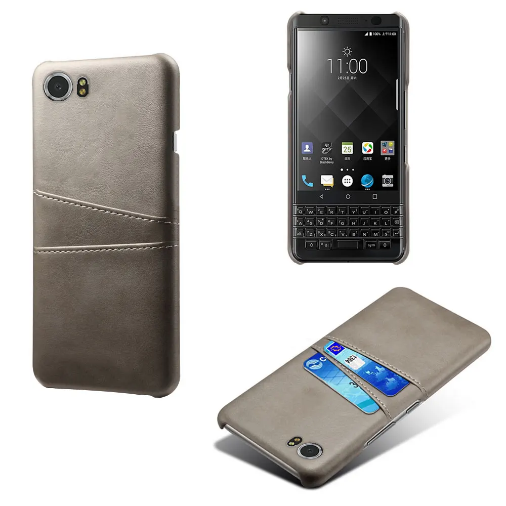 Для Blackberry KEYone Key 2 DTEK 50 60 держатель для карт из искусственной кожи чехол для Blackberry DTEK 60 50 KEY2 KEY ONE Fundas Capa - Color: Case-Gray