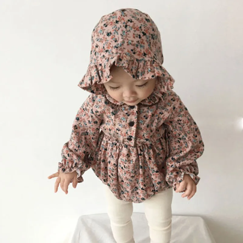 Spring Baby Bodysuits Infant Flower Outwear In Of 2021 Conjoined Pure Cotton Clothes Crawling Girl | Детская одежда и обувь