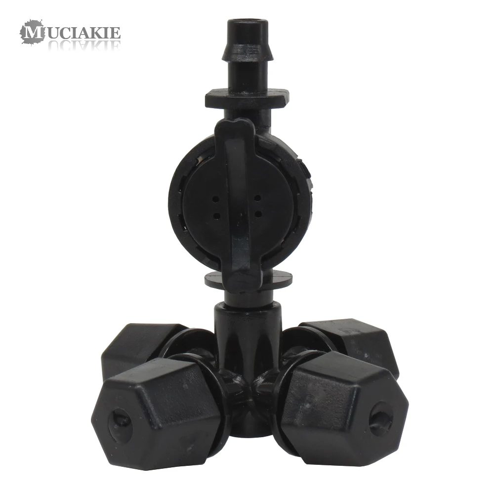 MUCIAKIE 10 Шт. 6 Мм Черный Крест Распылительная Насадка Для Тумана Противокапельное