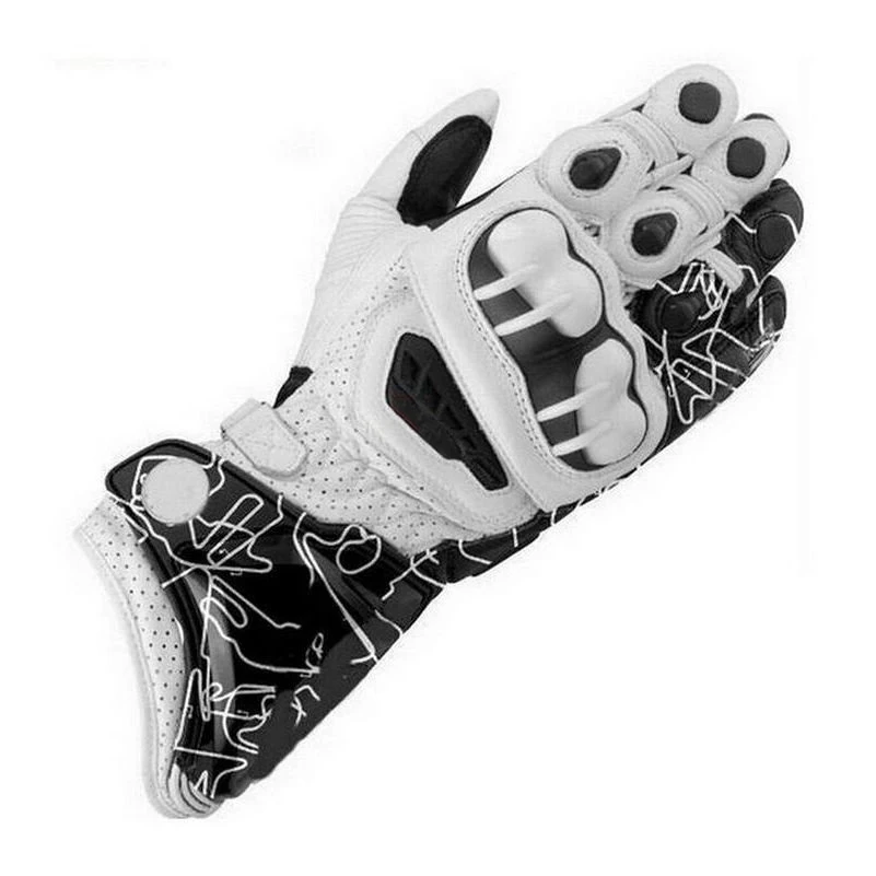 Motorcycle Long Gloves Racing Motorbike Motocross Riding Cowhide Gloves
