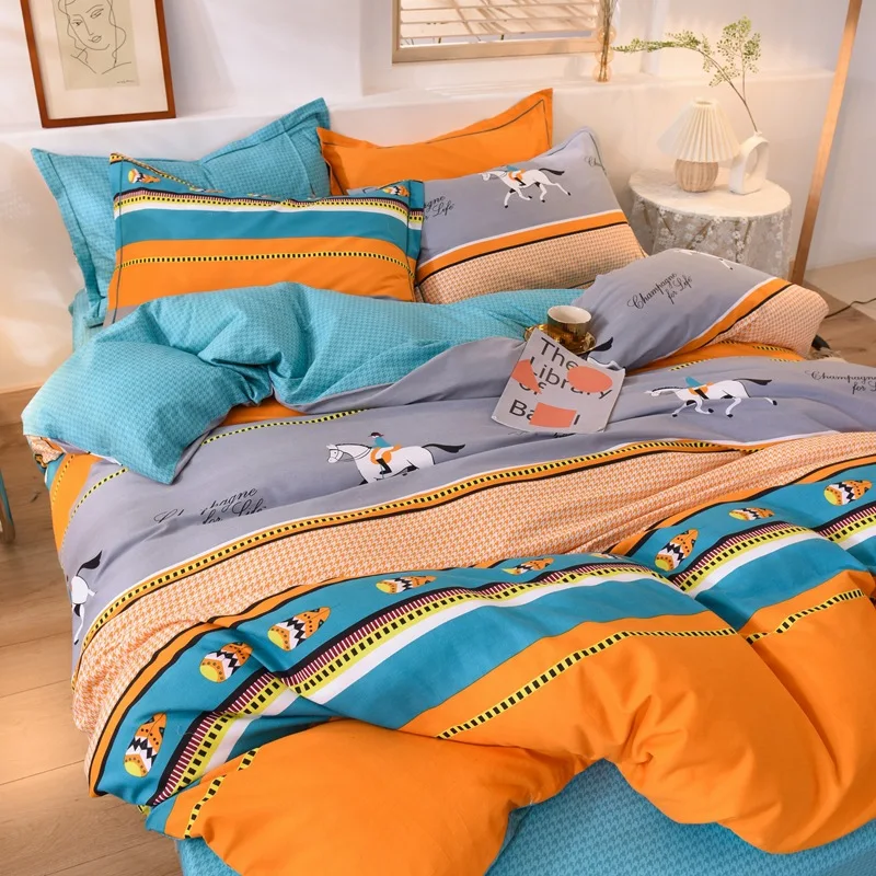 

Высококачественный хлопковый комплект из четырех предметов, Толстое Зимнее хлопковое постельное белье, Комплект постельного белья большо...