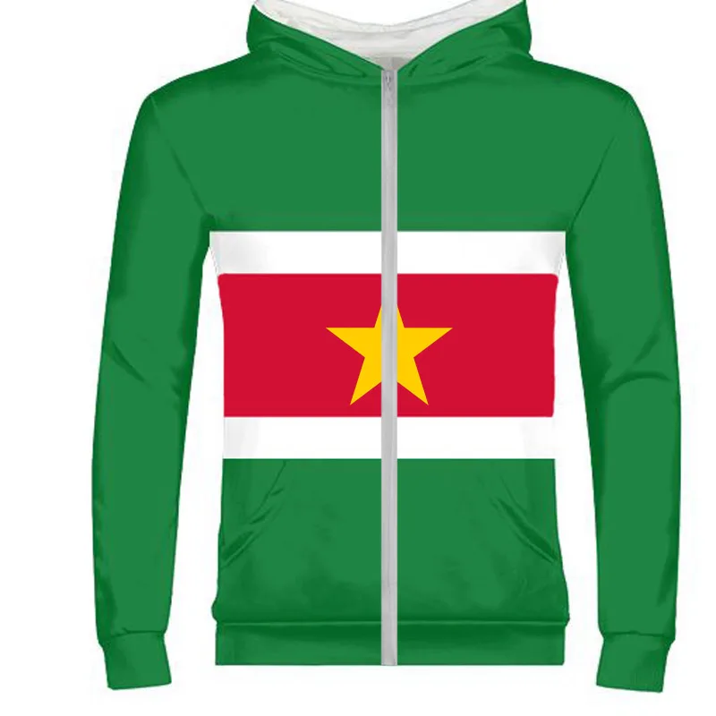 Суринам мужская Молодежная Толстовка сделай сам с бесплатным фото на молнии