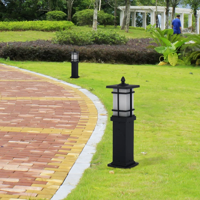8010 Солнечная энергия столб лампа наружная Водонепроницаемая садовая Бытовая