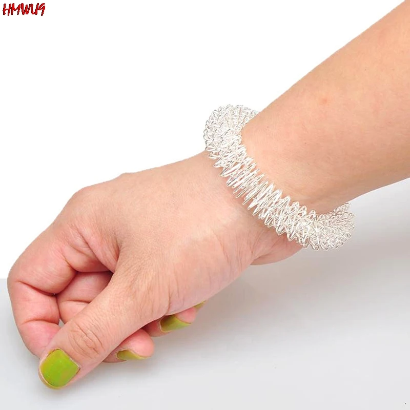 

Wrist Acupuncture Bracelet Metal Massage Ring Health Care Tool Wrists RelaxationTo Promote Blood Circulation Massager Supplies
