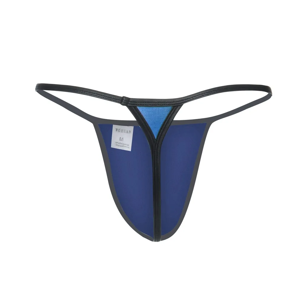 Мужские Трусы стринги из искусственной кожи сексуальное нижнее белье для пениса|