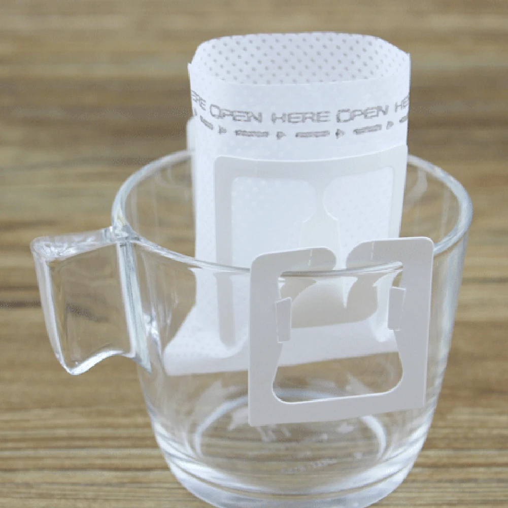 

Filter Cloth Paper 50pcs Eco-friendly Coffee Filter Bag for Home Office Travel Portable Hanging Ear Style Coffee Filters