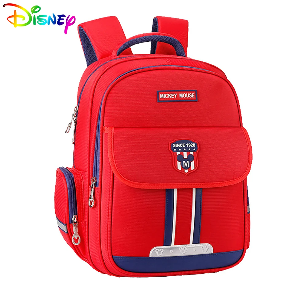 Рюкзаки бренда Disney для детей, многофункциональные детские школьные ранцы с мультяшным Микки Маусом, Повседневные Дышащие пакеты для детско...