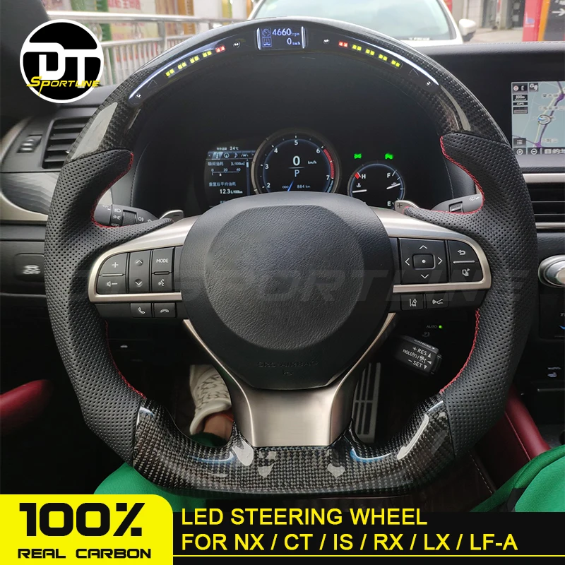 Рулевое колесо из углеродного волокна для LEXUS led индивидуализированное ES IS GS NX RX CT