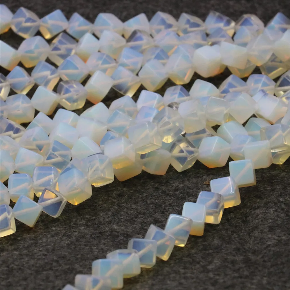 Натуральный Опаловый камень 8x8 мм кубические бусины квадратной формы женские