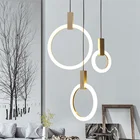 Dia20 см 30 см роскошный круглый кольцевой светильник для кухонного островка столовой подвесной светильник для магазина бара подвесные лампы
