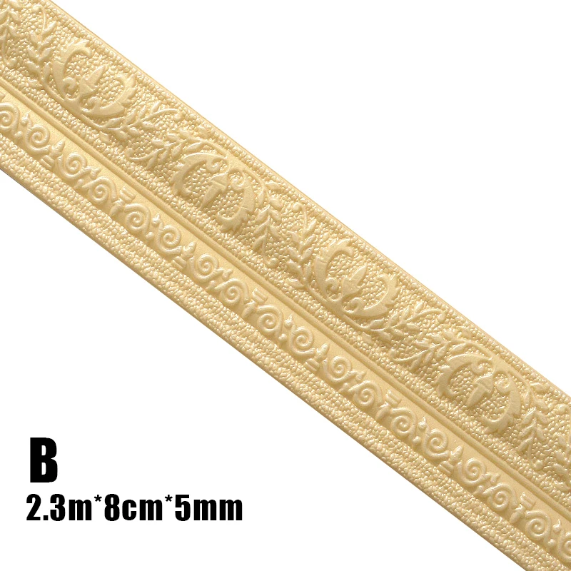 

Wall Trim Line Skirting Border 3D Pattern Sticker Decoration Self Adhesive Durable Waterproof Strip RE