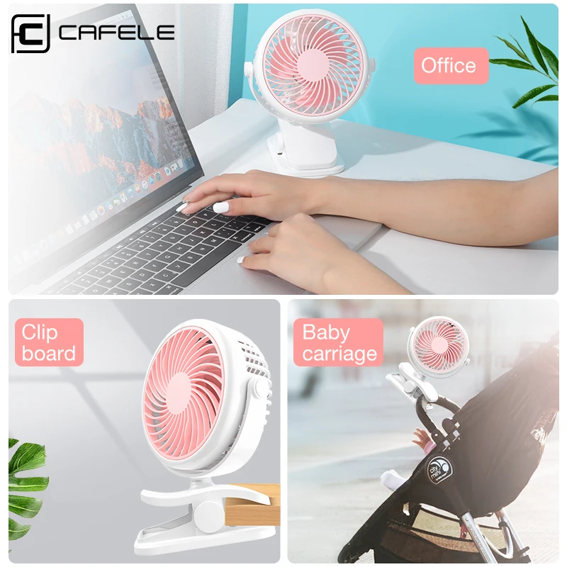 

Cafele Multifunction Mini Usb Fan Portable Table Fan 360 Rotation Adjustable Timing Air Blower For Office Household Traveling