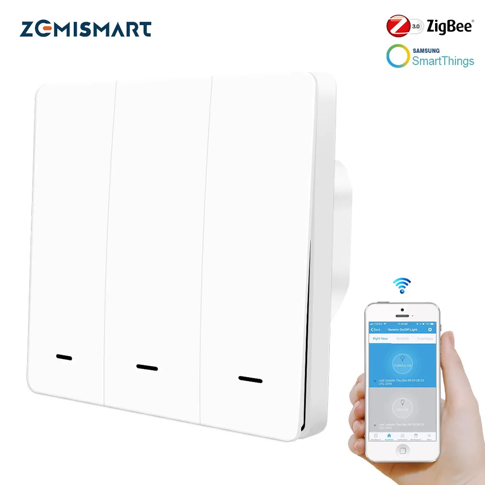 Настенный выключатель Zemismart Zigbee 3 0 EU настенный светильник совместимый с