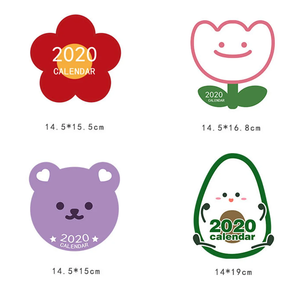 Милый цветочный медведь форма авокадо 2020 год настольный календарь ежедневный