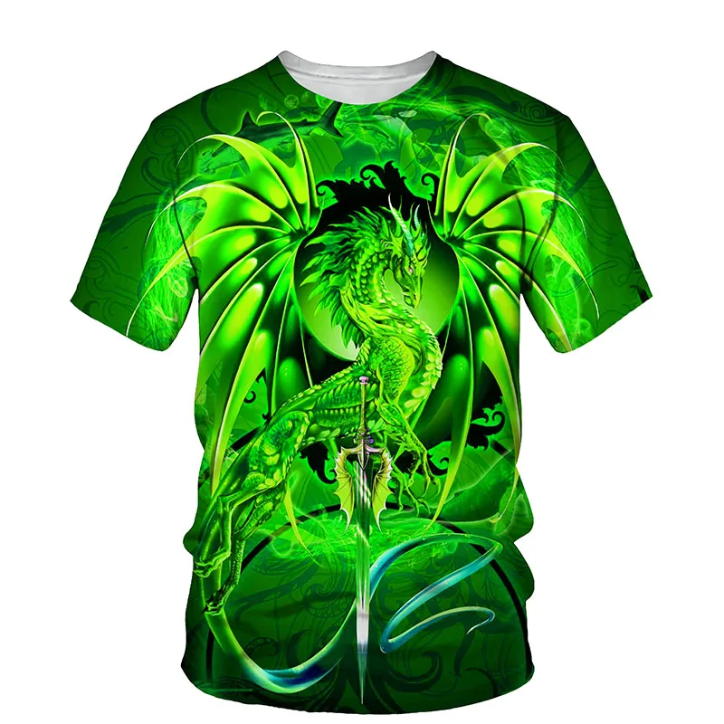 

Latest dragon Harajuku men's T-shirt summer Harajuku casual sleeve short sleeve T-shirt Unisex hip hop T-shirt