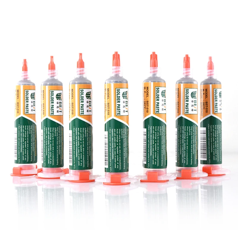 

38g BGA Tin Solder Paste Leaded Sn63/Pb37 Syringe Liquid Flux Melting Point 183℃ PCB Repair Stencil Welding Soldering Tool