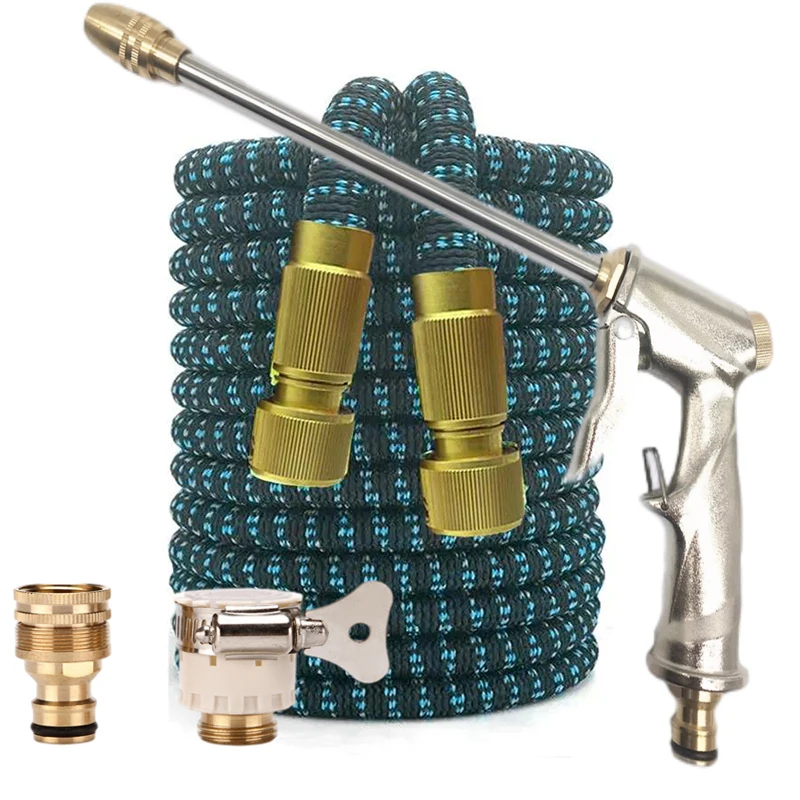 Комплект садовых шлангов с расширяющимся водяным инжектором волшебный пистолет
