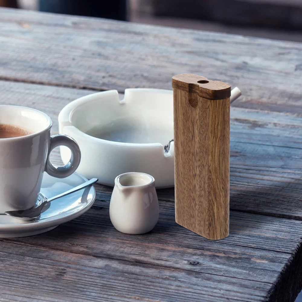 

2 Sets Classic Cigarette Pipes Simple Smoking Pipes Wooden Pipe Storage Boxes