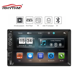 Универсальный 2Din автомобиля MP5 мультимедийный плеер аудио стерео радио Зеркало Ссылка 7 дюймов 1080P сенсорный Экран BTFMUSBAUXДистанционное Управление